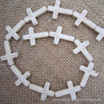 Turquoise Sideways Cross, Howlite Sideway Cross, Sideways Cross Connector